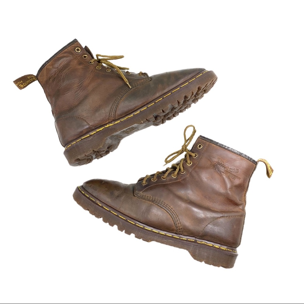 Vintage Dr Martens 1460 Brown Leather Combat Boots